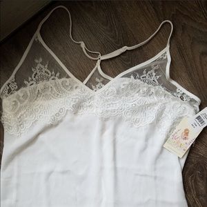 NWT In Bloom by Jonquil Ivory Lace Chemise